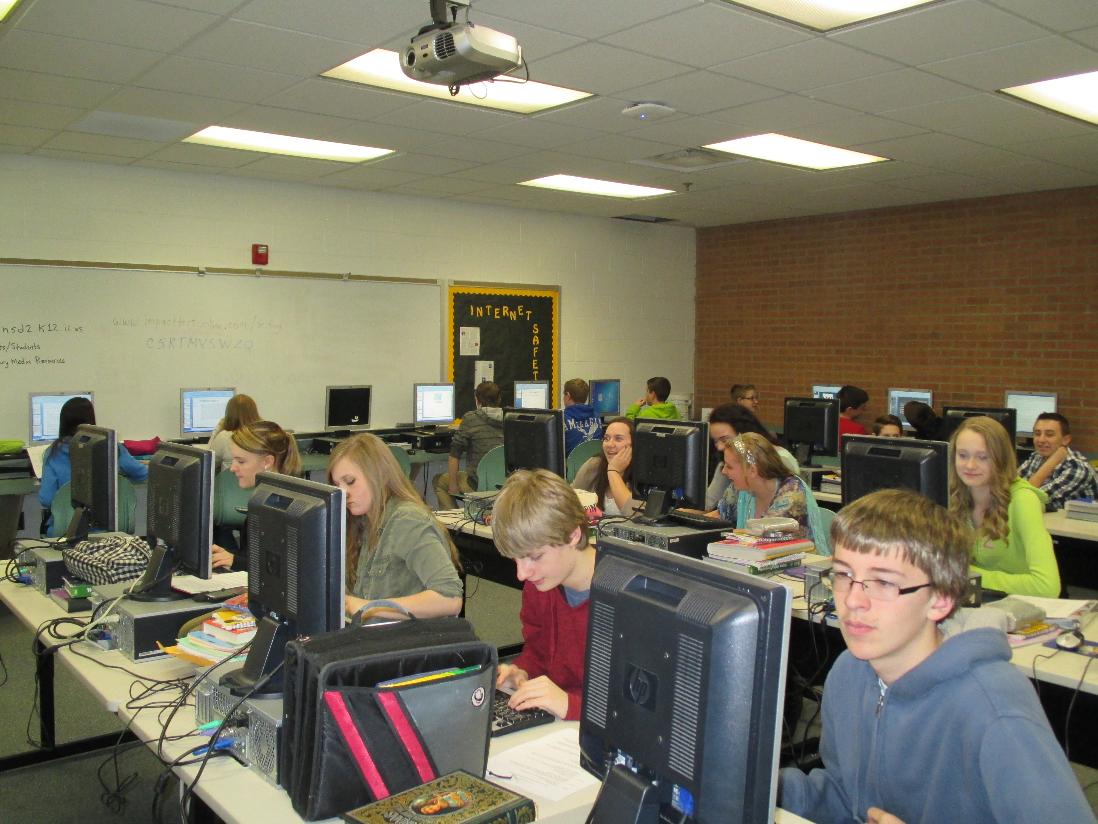 Classes Working in the Computer Lab