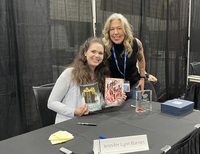 Mrs. Brinkman pictured with author Joelle Charbonneau