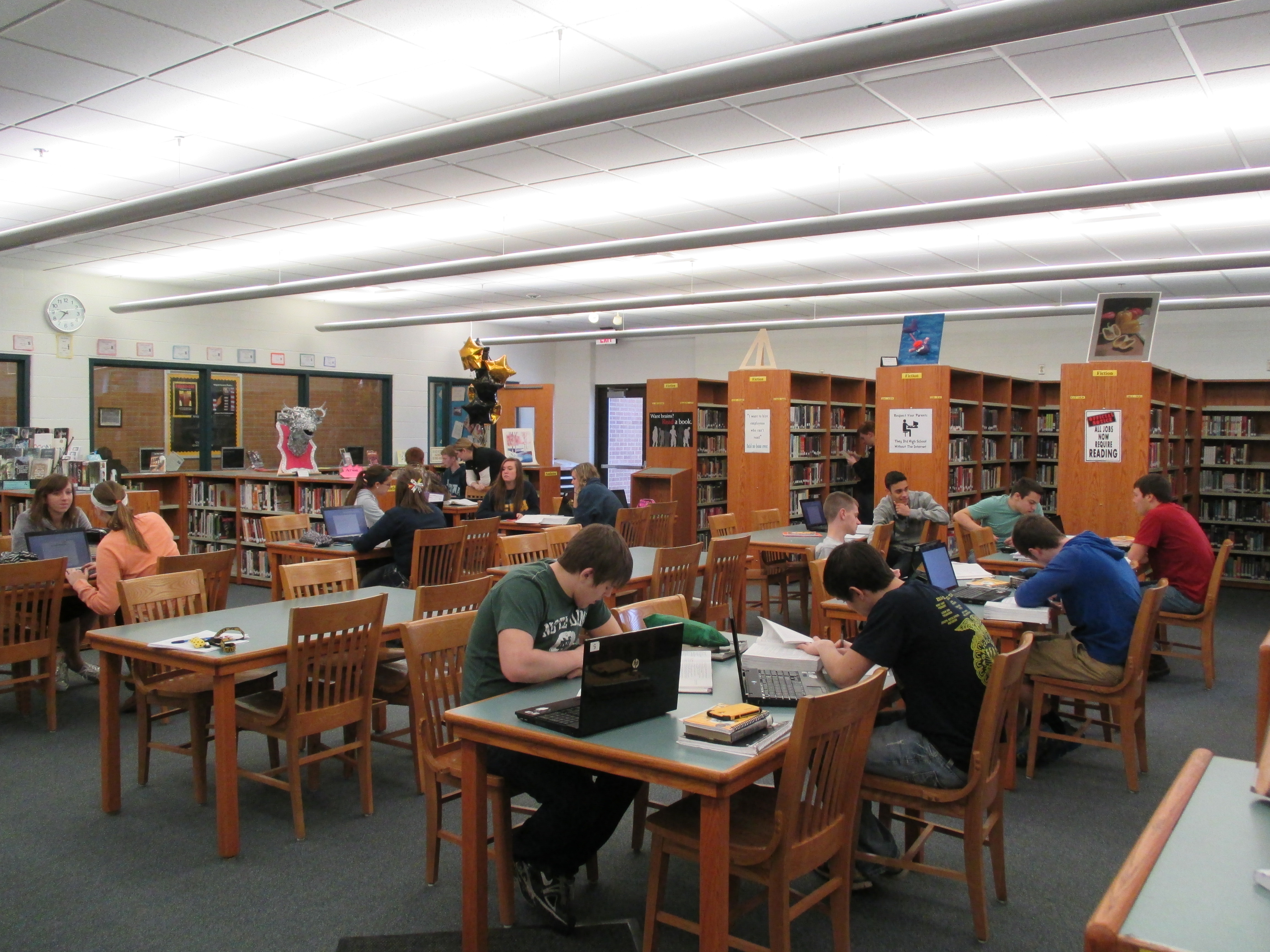 Classes Working in the Library
